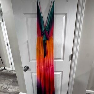 Vibrant Multicolor Maxi Dress